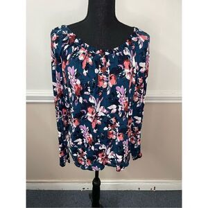Jaclyn Smith Floral Blouse Size X-Large